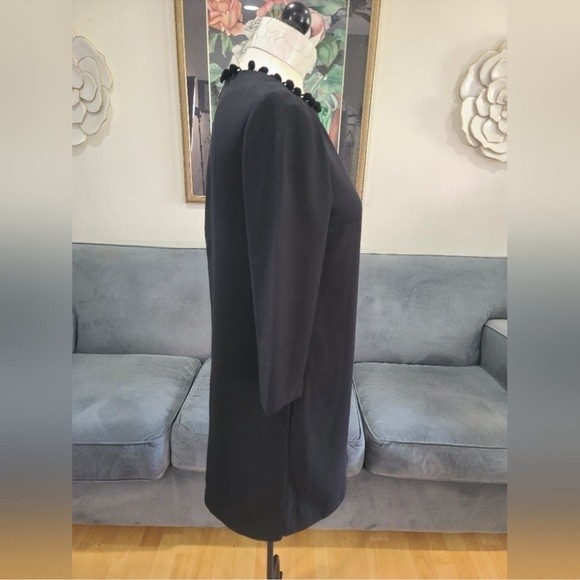 French Connection black arrow crepe Pom Pom slip tunic dress size 6 - Picture 6 of 10
